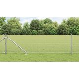 vidaXL Gelast draadhek met grondpennen 10 x 0,6 m gegalvaniseerd staal
