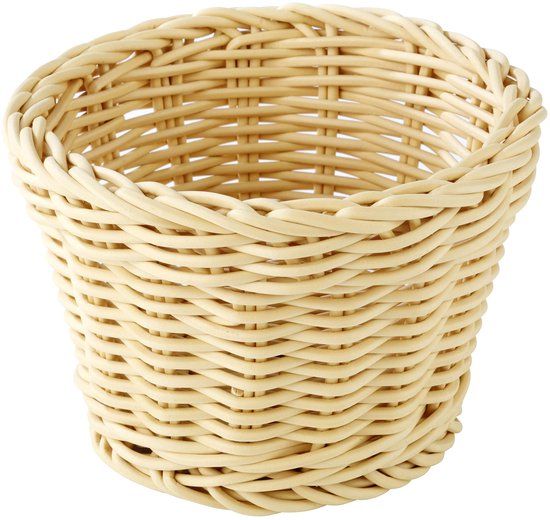 APS Profi Line - ronde broodjesmand - beige - polypropylene vlechtlook - Ø 13 cm - 10 cm hoog
