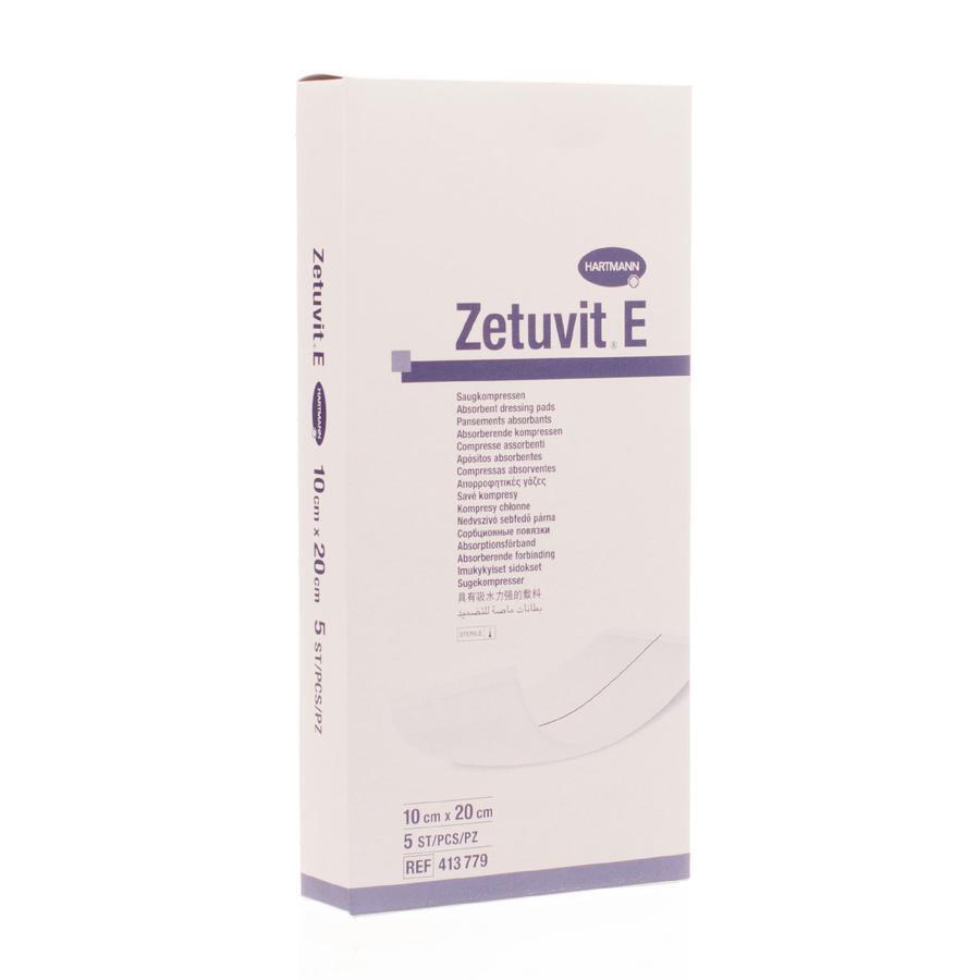 Zetuvit E steriele absorberende kompressen 10 x 20 cm 5 stuks