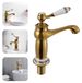 Robinet de lavabo rétro - Mitigeur à levier unique - Montage sur robinet existant - Laiton - Cartouche en céramique - Doré