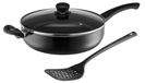 Set de 3 casseroles, aluminium avec revêtement Granitec, 28 cm, noir
