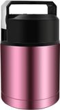 OEM Navastore 28oz soep thermoskan, roestvrijstalen thermoskan voor warm eten, thermoskan voor eten met brede opening, geïsoleerde lunchcontainer, lekvrije thermosfles (rozerood)