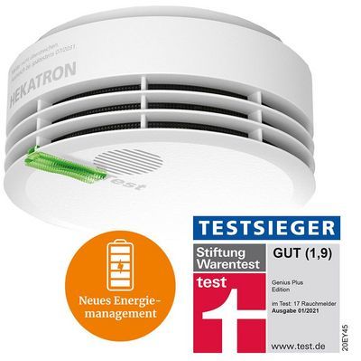 Hekatron Genius Plus - Draadloze Rookmelder - Koppelbaar - Wit