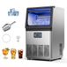 VEVOR Commerciële ijsmachine, 36 kg/dag, ijsblokjesmaker, roestvrijstalen behuizing, onderbouw-ijsblokjesmachine met led-display en zelfreiniging, voor huisbar en restaurant
