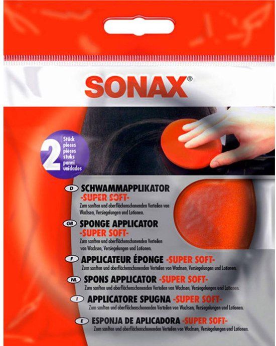 Sonax Super Soft Foam Applicator Pads - voor autowax, glaze & sealant - 2 stuks