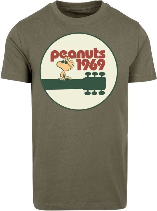 Peanuts Woodstock 1969 Heren T-shirt - khaki - XL
