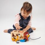 MENTARI Camion de tri - Safari - 23X12,5X11cm - Bois - 2 ans