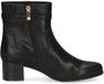 Caprice Leren Zwarte Dames Enkellaarzen - Zwart - 37