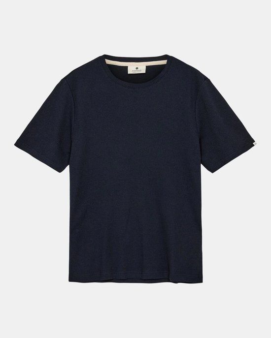 Anerkjendt Akkiki S/s Waffle Tee Heren - T-shirt - Donkerblauw - Maat S