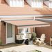 vidaXL Parasol extensible, multicolore, 400 x 300 cm, tissu et métal