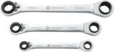 TOOLCRAFT 819162 Dubbele ringsleutelratelset 3-delig Sleutelbreedte (metrisch) 8 - 19 mm