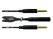 Cordial CFY 0.3 GPP audio kabel 0,3 m 6.35mm naar 2 x 6.35mm Zwart
