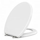 Toiletbril Icecat Toiletbril met softclose-functie, met snelsluiting voor eenvoudige reiniging, standaard toiletbril, ovaal, eenvoudige bevestiging aan de bovenkant, universele wc-bril, niet-slaan, wit