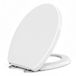 Toiletbril Icecat Toiletbril met softclose-functie, met snelsluiting voor eenvoudige reiniging, standaard toiletbril, ovaal, eenvoudige bevestiging aan de bovenkant, universele wc-bril, niet-slaan, wit
