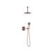 MAY Thermostatische Inbouwdoucheset Plafond Geborsteld Mat Koper Pvd