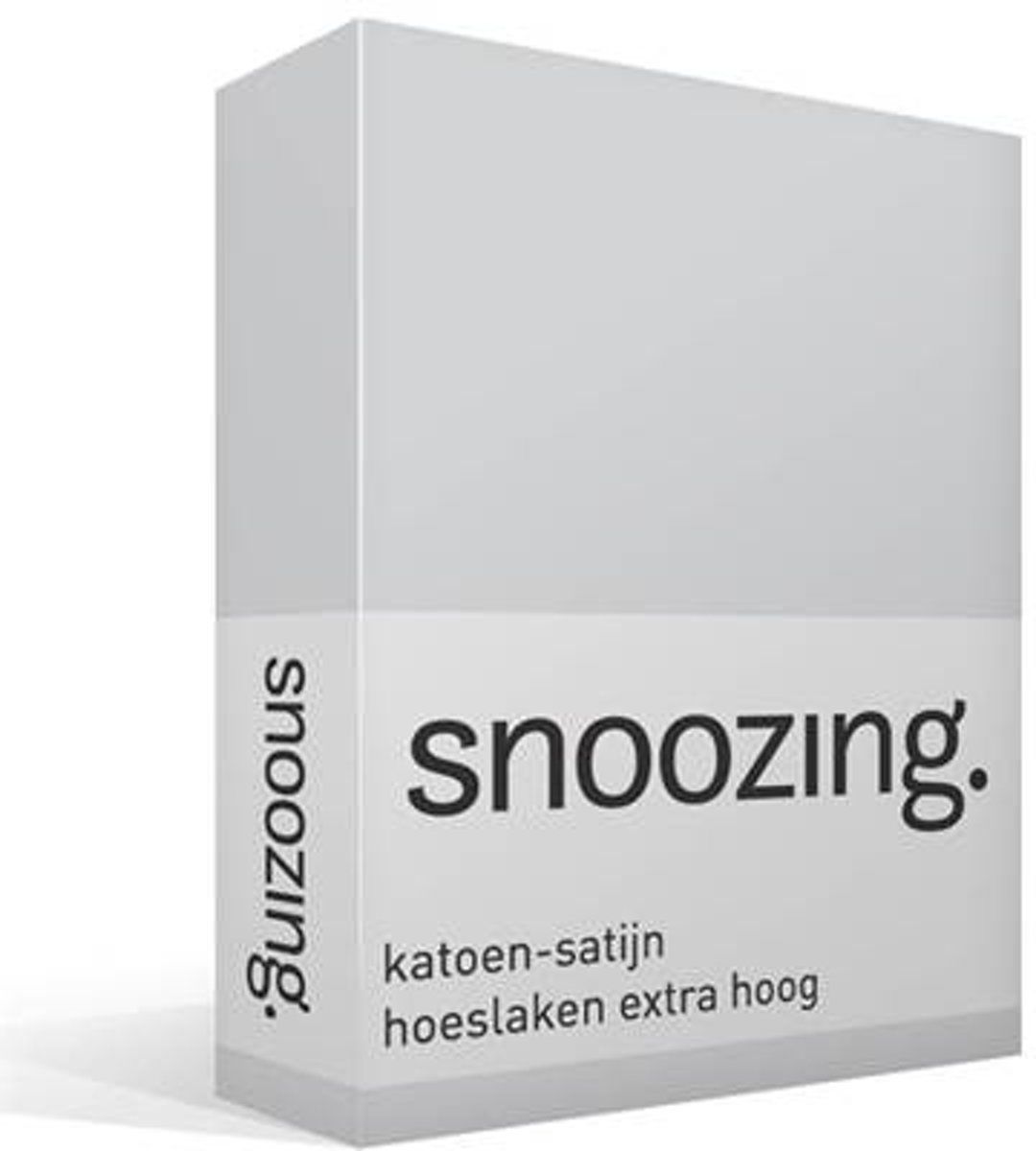 Snoozing Katoen-satijn Hoeslaken Extra Hoog - 120x220 cm - Grijs