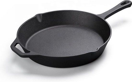 Koock Amsterdam Skillet Gietijzeren Koekenpan - 30 cm - Zwart - Geschikt voor Alle Warmtebronnen
