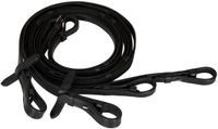 Imperial Riding Dubbele paardenteugels met antislip handvat, zwart, One size