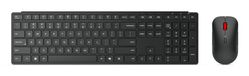 Lenovo 4X31S04810 Toetsenbord en Muis Combo - RF Draadloos + Bluetooth - Frans - Zwart
