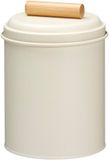 Excellent Houseware Voorraadpot Bart - Wit - Metaal - 14 x 20 cm