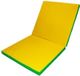 Tapis d'entraînement, matelas, tapis de gymnastique, tapis de gymnastique, 200x100x5 cm, deux pièces, vert-jaune