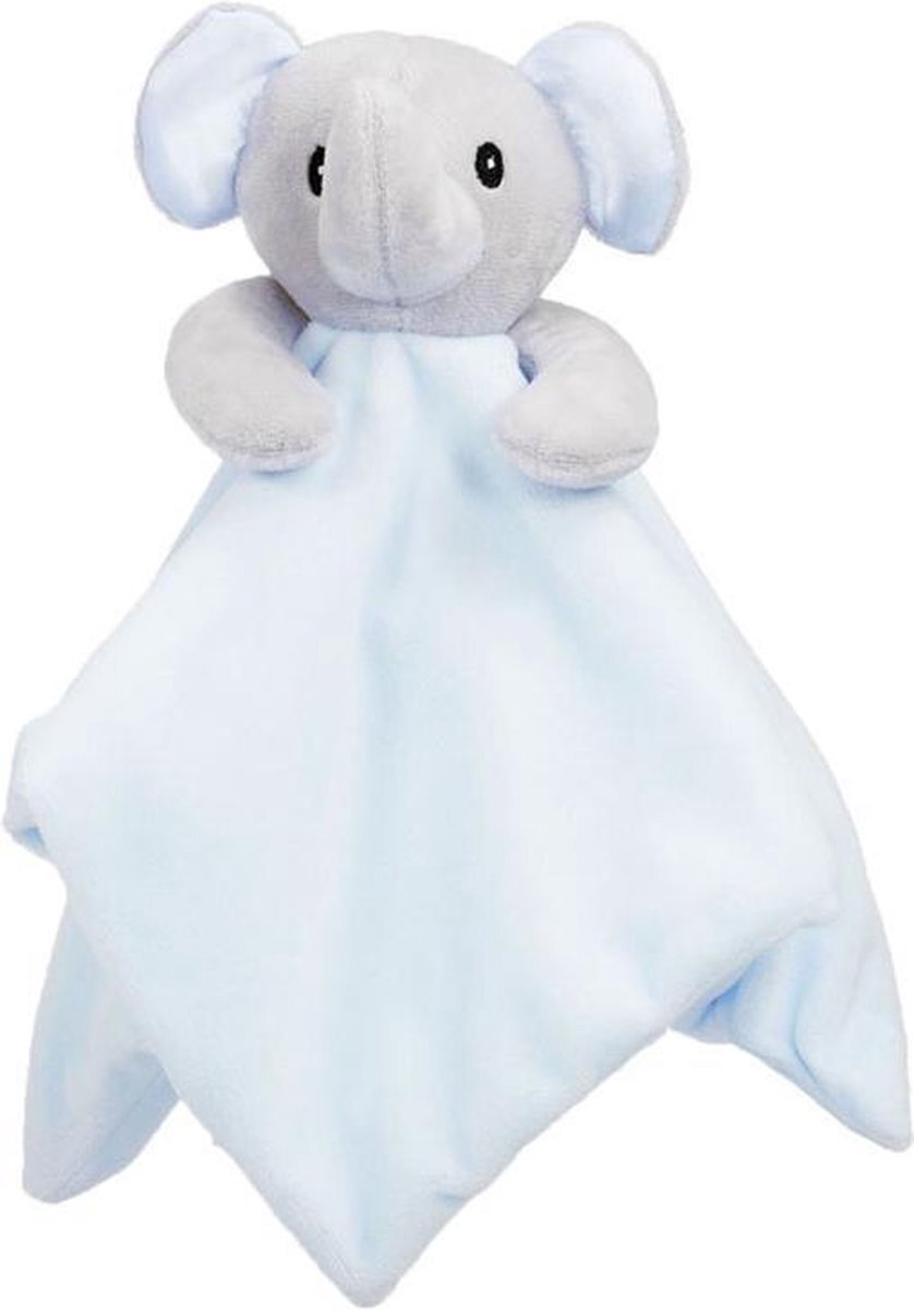 Soft Touch knuffeldoekje olifant 36 cm blauw