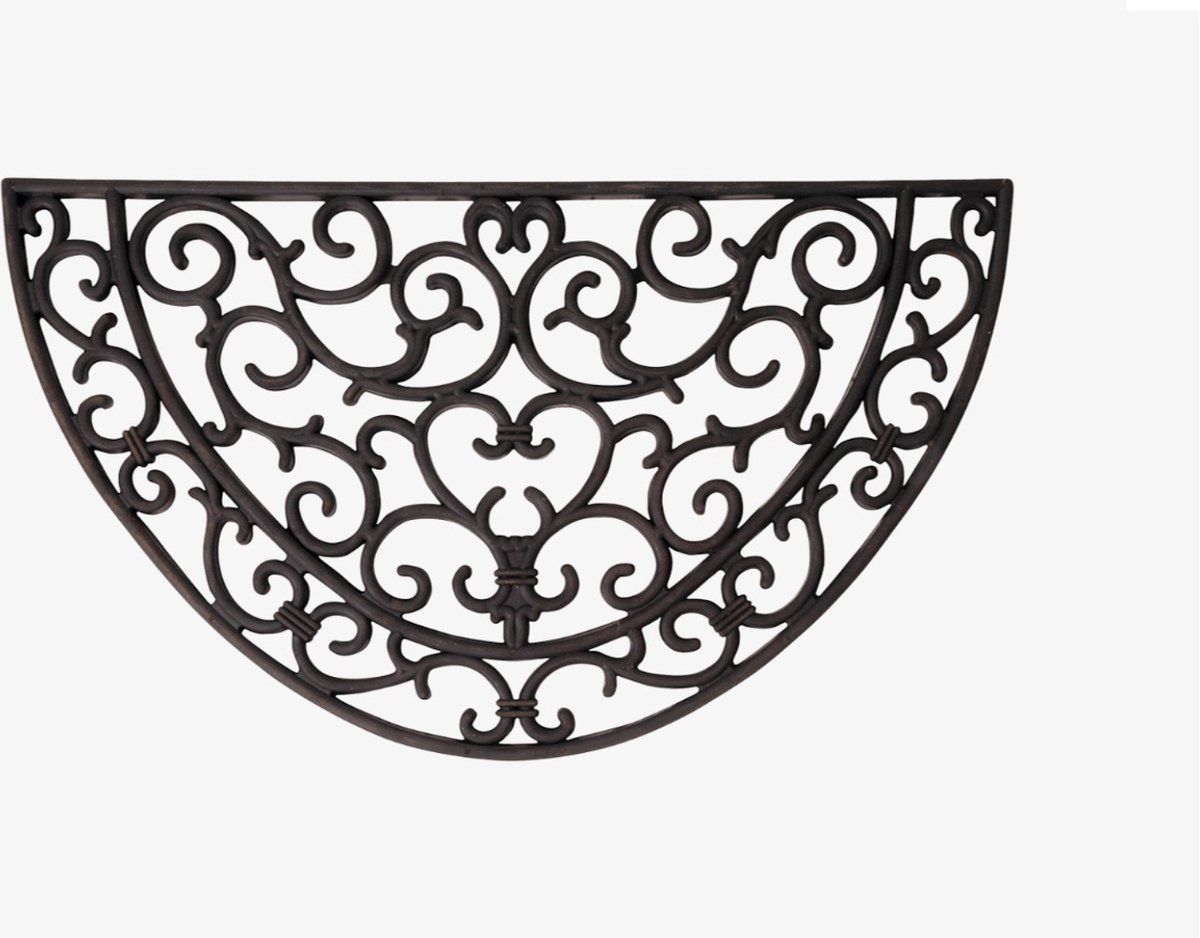 Esschert Design - Deurmat Rubber - Halfrond - Zwart