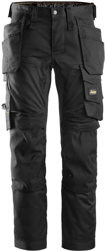 Snickers werkbroek - met holsterzakken - stretch - 6241 - zwart - maat 52 - 7332515267016