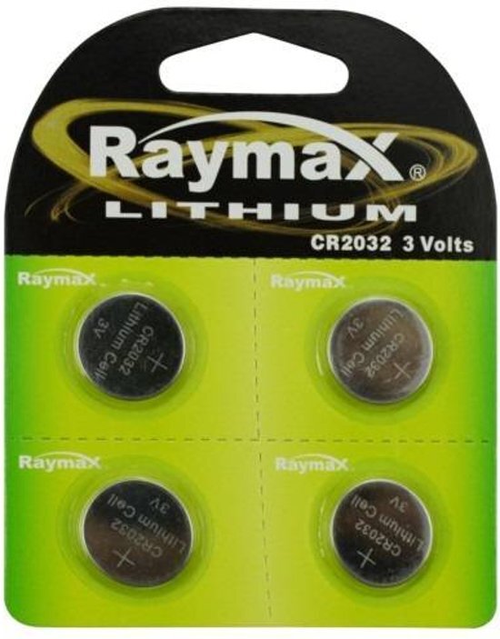 Raymax Lithium 3V knoopcel CR2032 - 4 Stuks