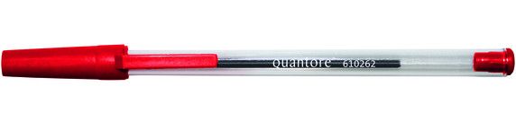 Quantore Balpen met dop rood medium
