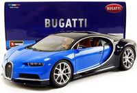 Bugatti Bburago Bugatti Chiron 2016 - Blauw/Zwart Schaal 1:18