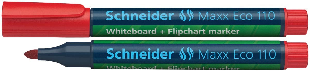 Schneider whiteboard + flipchart marker Maxx Eco110 rood