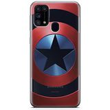 ERT GROUP mobiel telefoonhoesje voor Samsung M31 origineel en officieel erkend Marvel patroon Captain America 025 optimaal aangepast aan de vorm van de mobiele telefoon, gedeeltelijk bedrukt