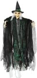 BigBuy Atosa Halloween/horror thema hang decoratie pop heks - met LED licht - enge/griezelige pop - 110 cm