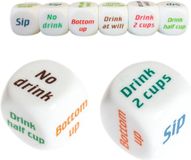 Dés - Jeu de 6 - Jouet de bar - Régulation - Plaisir de fête pour jeux à boire - Jeu de compétition pour buveurs