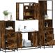Maison Exclusive - Ensemble de meubles de salle de bain 4 pièces en bois composite chêne fumé