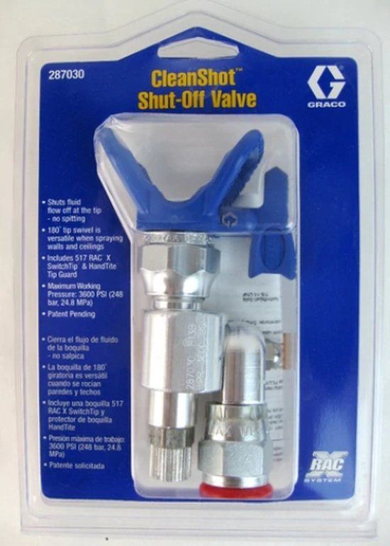 Graco CleanShot Shut-off Valve RAC X 287030 - Grijs