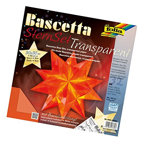 Folia Bringmann Folia 836/3030 Bascetta Star Making Kit, Blauw 30 x 30 cm ORANJE