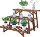 Houten Planten Ladder Bank - 3-laags - Wit