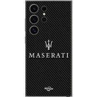 Samsung Galaxy S25 Ultra MASERTATI BLANC FOND CARBONNE Maniacase