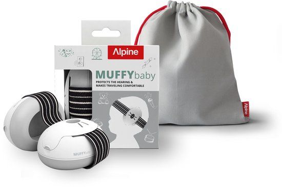 Alpine Muffy Baby Gehoorbescherming - Zwart - 3-36 maanden - 24 dB