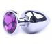 BeHorny jeweled stone steel butt plug, large 10 x 3.8 cm