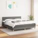 vidaXL Boxspringbed met matras, stof, donkergrijs, 160x200 cm