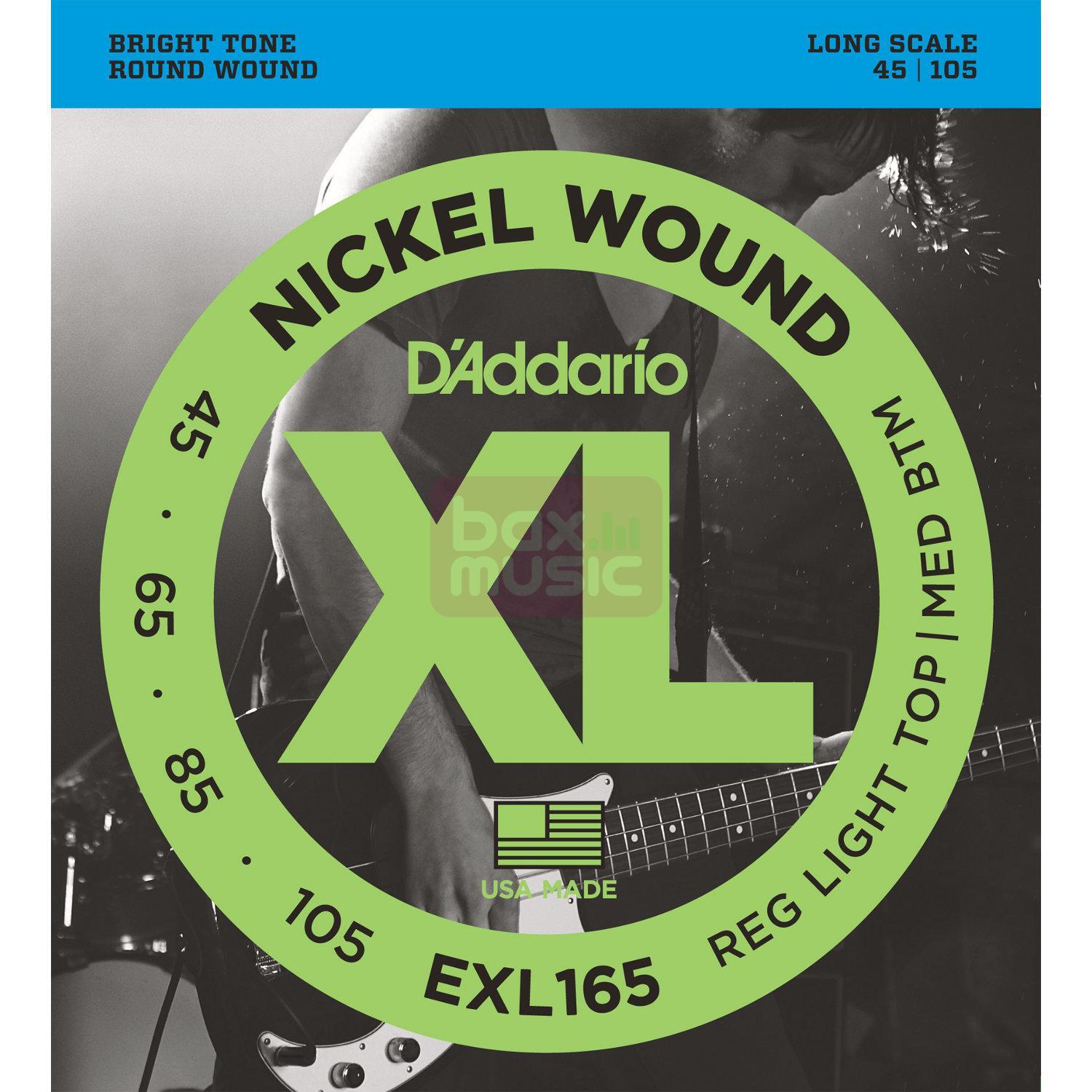 D'ADDARIO EXL165 snarenset voor elektrische basgitaar