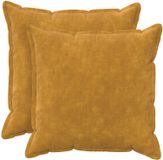 vidaXL - Kussensloop - 2 pcs - HOUTEN - Geel - 60 x 60 cm - Microfiber - Fleece