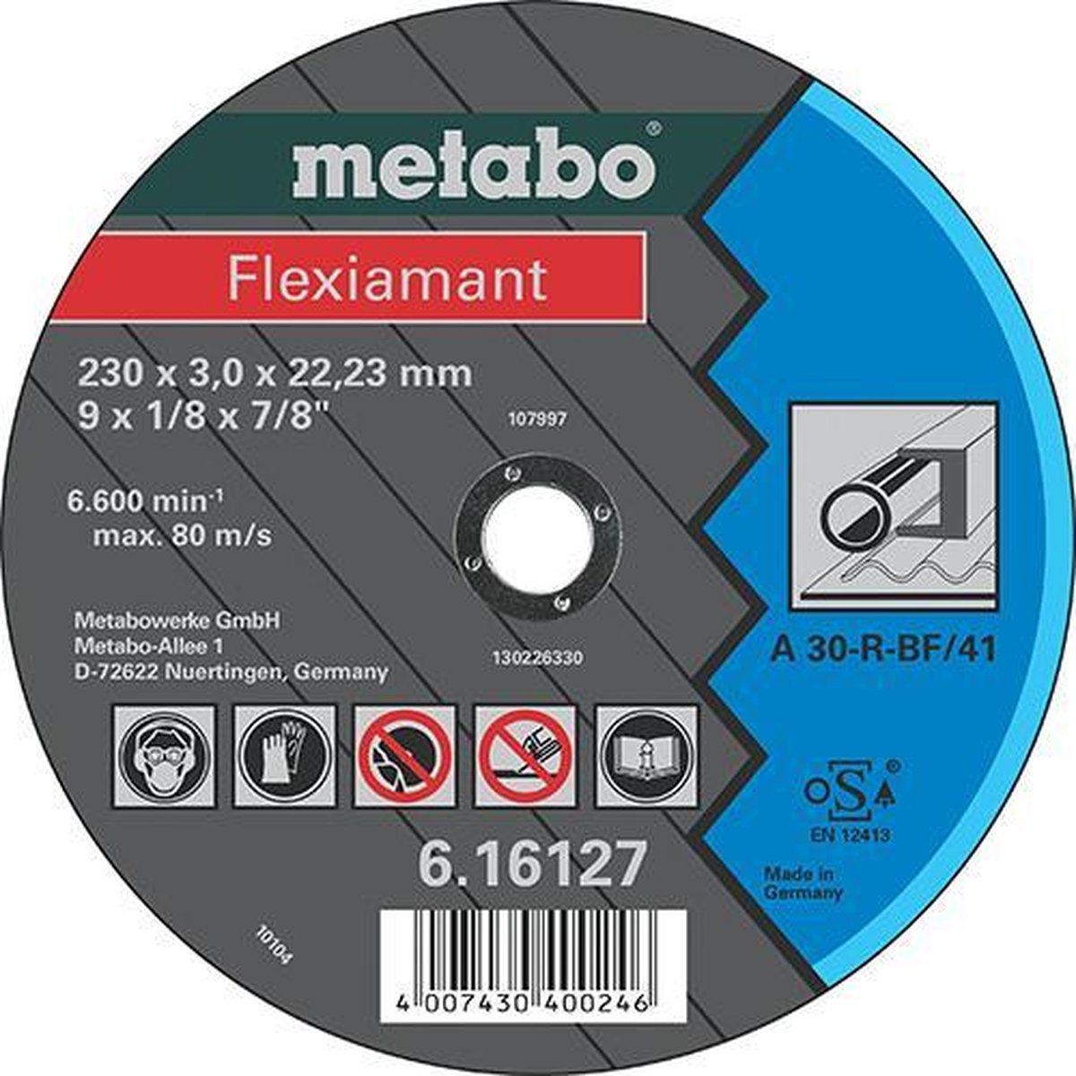 Metabo 616310000 Flexiamant Doorslijpschijf - 125 x 2,5 x 22,23mm