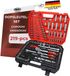 FAMEX 555-50 Jeu de douilles et d'embouts 1/2", 1/4", 3/8", 219 pièces, en acier au chrome-vanadium