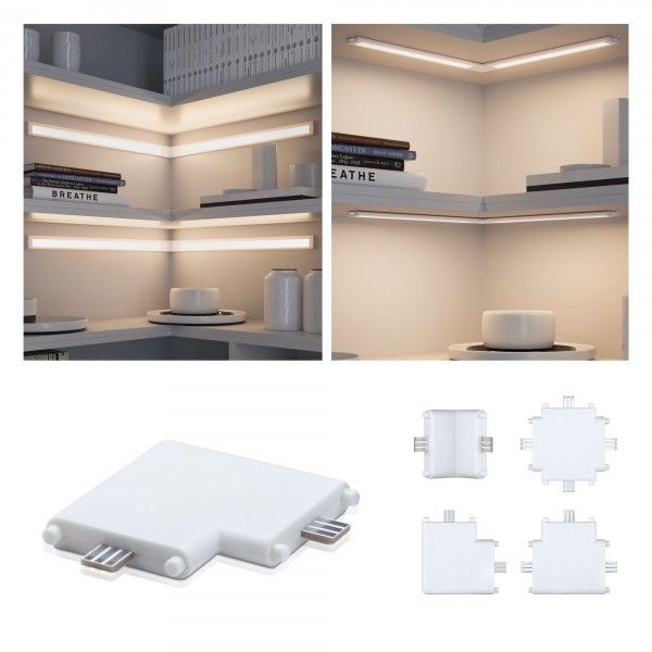 Paulmann Clever Connect Connector Border Hoekverbinding 50x50mm Wit mat