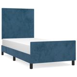 VidaXL Bedframe Donkerblauw Fluweel 160x200 cm