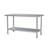 Garcia de Pou Werktafel zonder rugsplash, 160 x 70 cm, staal, zilver